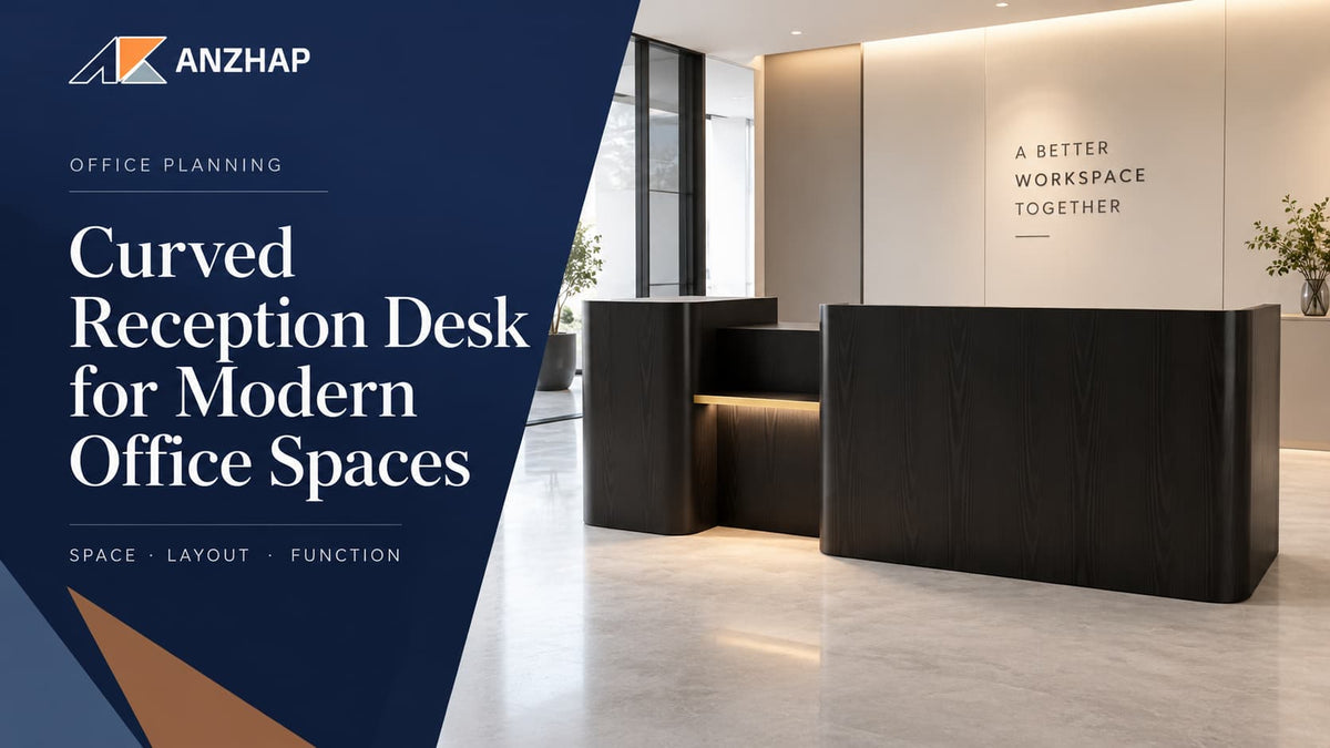 Curved Reception Desk for Modern Office Spaces | Anzhap