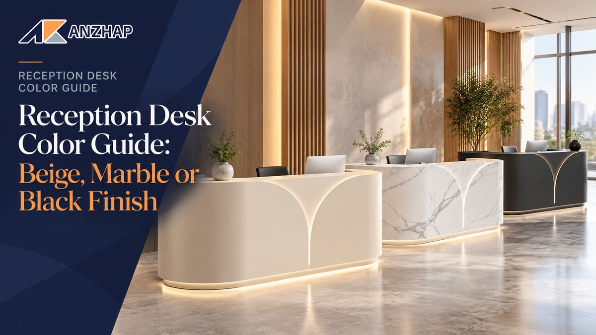 Reception Desk Color Guide: Beige, Marble or Black Finish