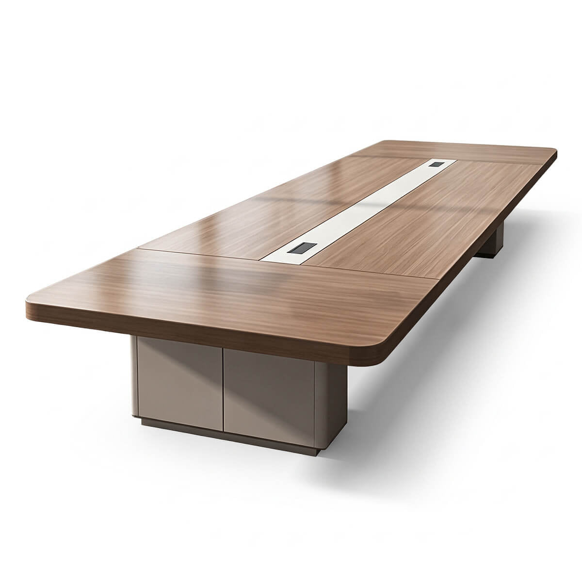Table de réunion de direction avec rangement intégré