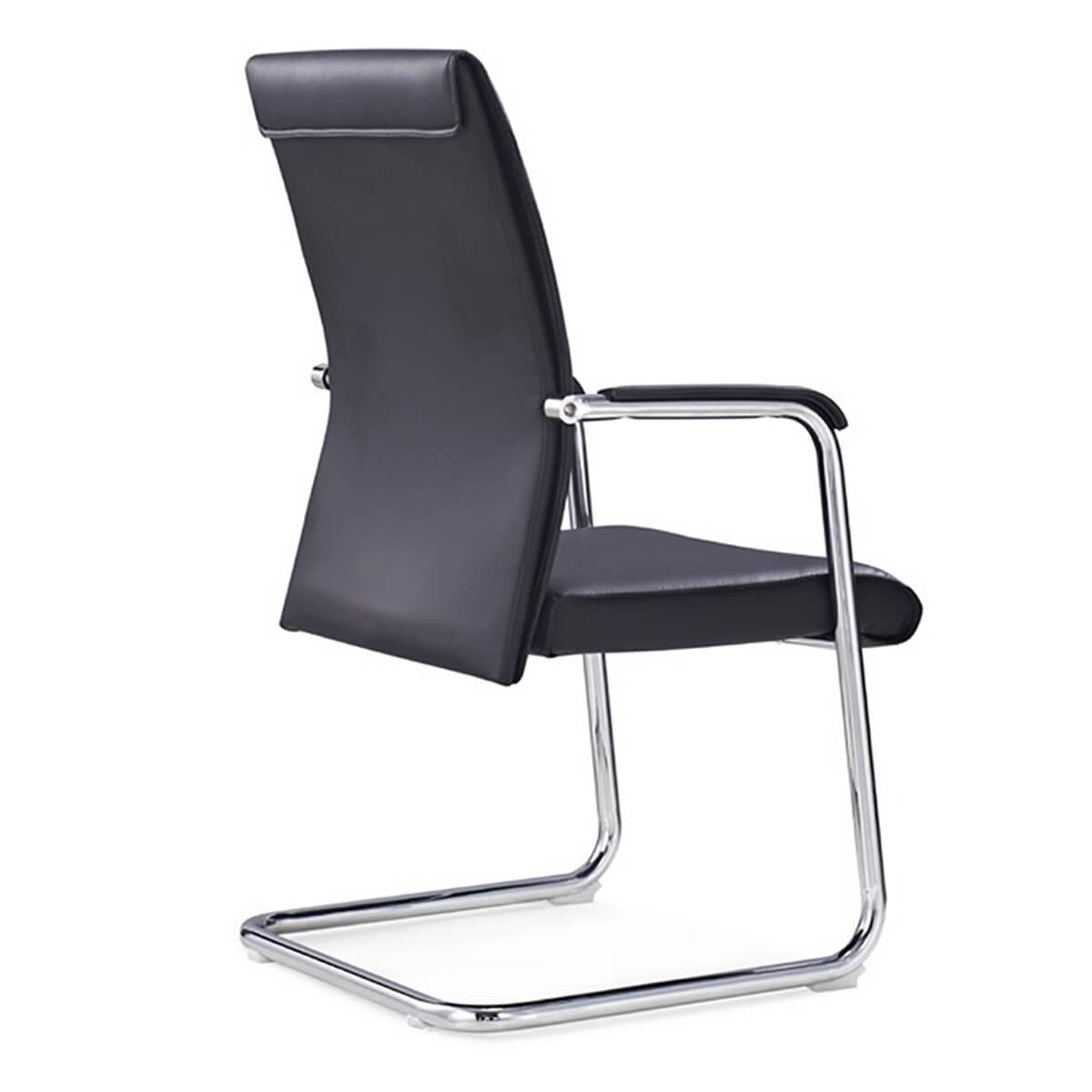 Black Leather Office Chair - Height Adjustable Swivel Desk Chair - ANZHAP BGY-1032 Main picture 7