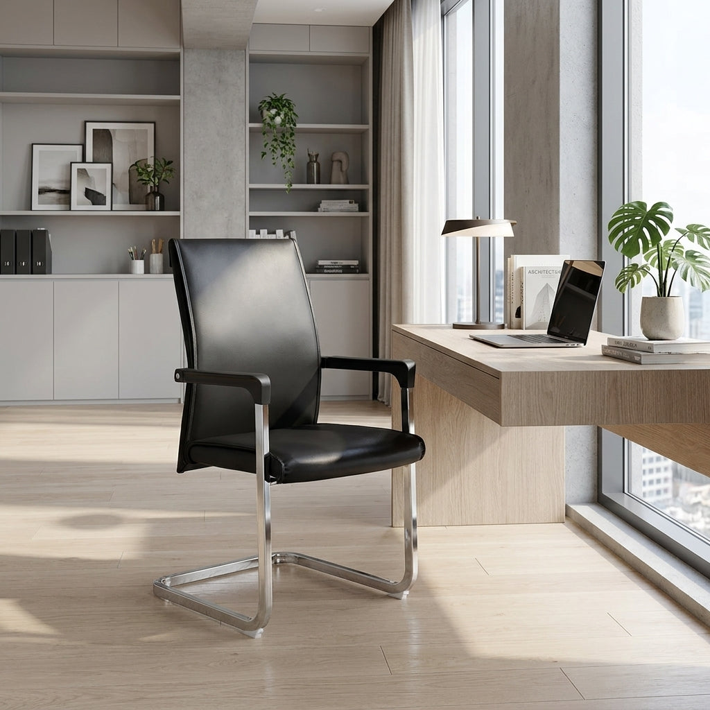 Black_Leather_Office_Chair_-_Height_Adjustable_Swivel_Desk_Chair_-_ANZHAP_BGY-1032_Mainpictures1