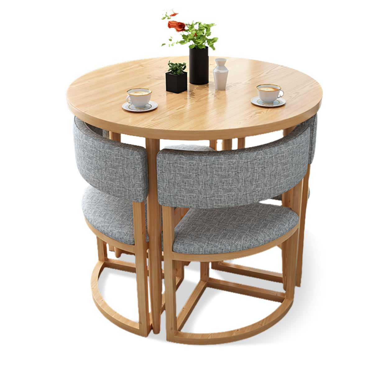 Compact 80cm Office Breakroom Set - Nesting Table and Chairs - ANZHAP JDZH-2021 Main picture02