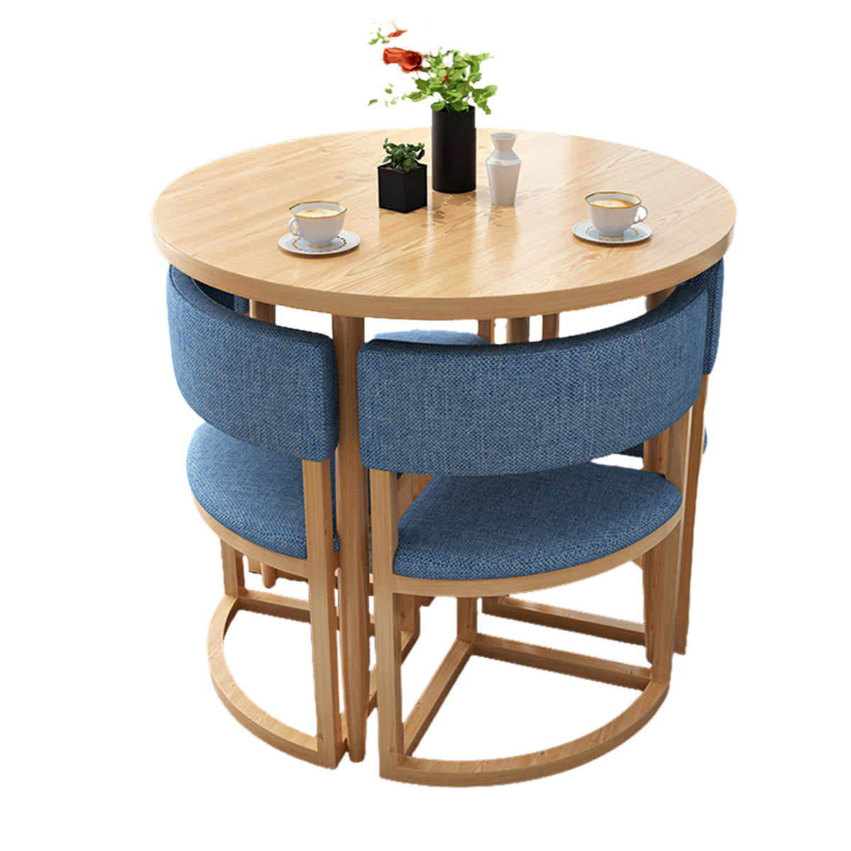 Compact 80cm Office Breakroom Set - Nesting Table and Chairs - ANZHAP JDZH-2021 Main picture09