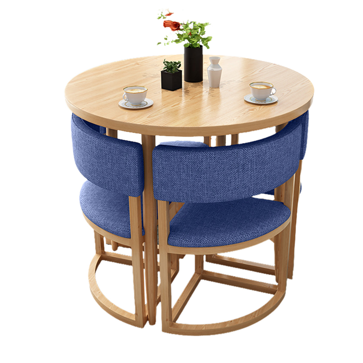 Compact 80cm Office Breakroom Set - Nesting Table and Chairs - ANZHAP JDZH-2021 Main picture10