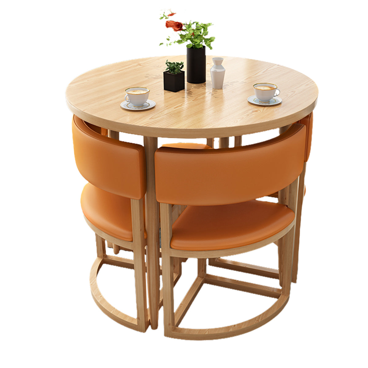 Compact 80cm Office Breakroom Set - Nesting Table and Chairs - ANZHAP JDZH-2021 Main picture 22