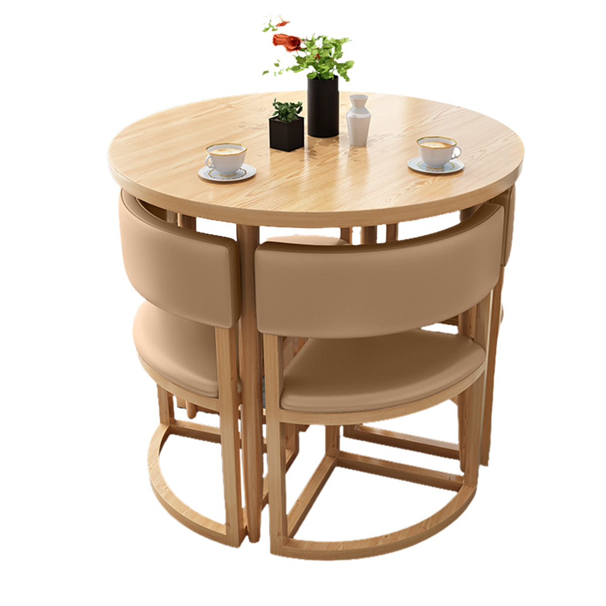 Compact 80cm Office Breakroom Set - Nesting Table and Chairs - ANZHAP JDZH-2021 Main picture 23