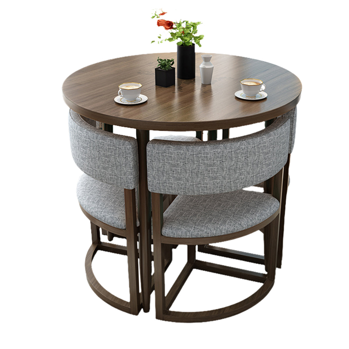 Compact 80cm Office Breakroom Set - Nesting Table and Chairs - ANZHAP JDZH-2021 Main picture 26