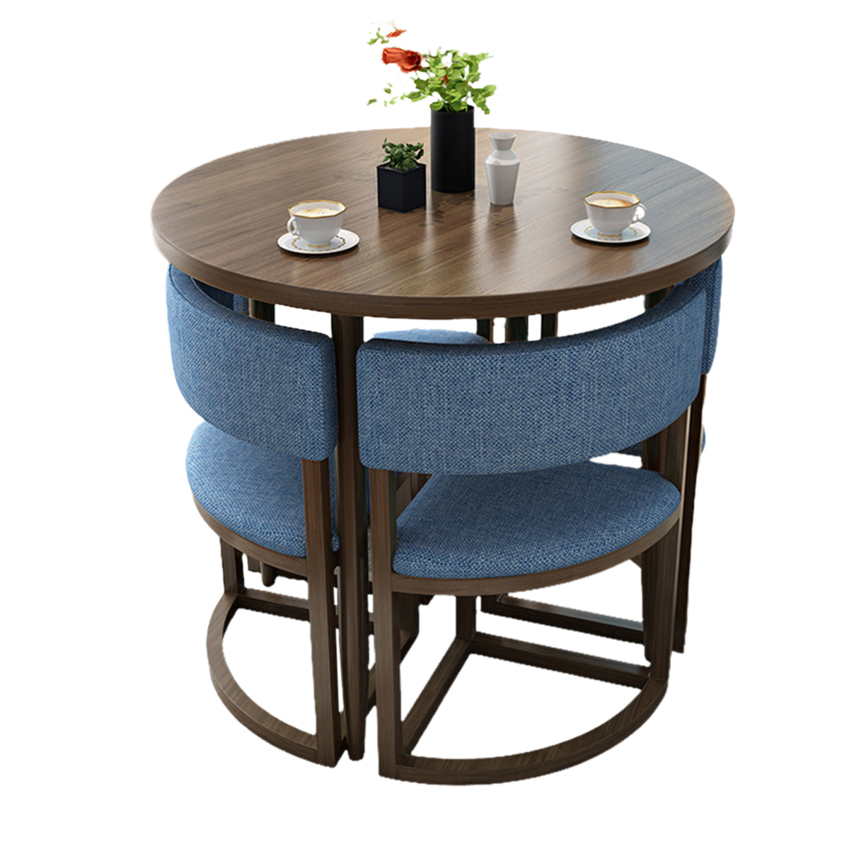 Compact 80cm Office Breakroom Set - Nesting Table and Chairs - ANZHAP JDZH-2021 Main picture 27