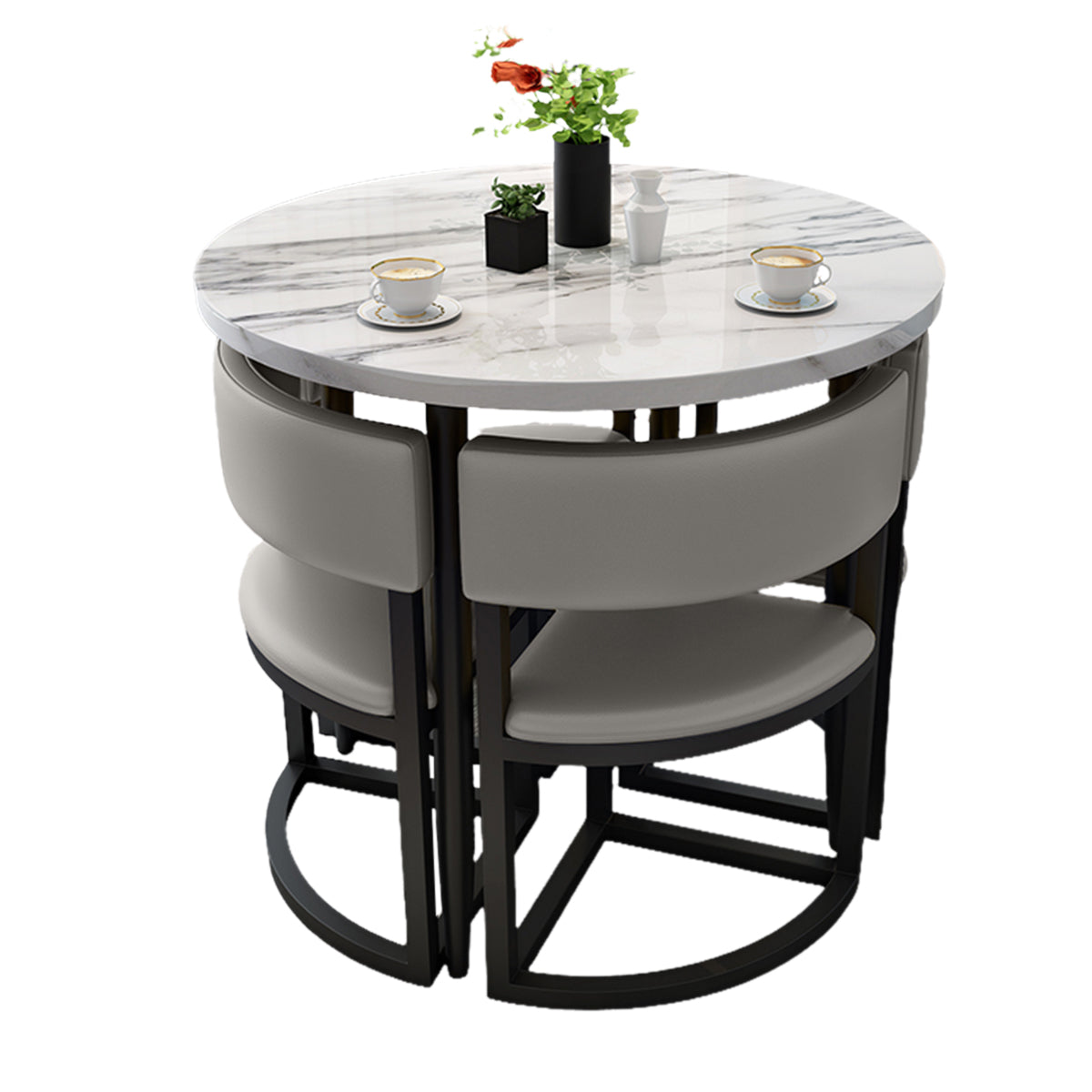 Compact 80cm Office Breakroom Set - Nesting Table and Chairs - ANZHAP JDZH-2021 Main picture 36