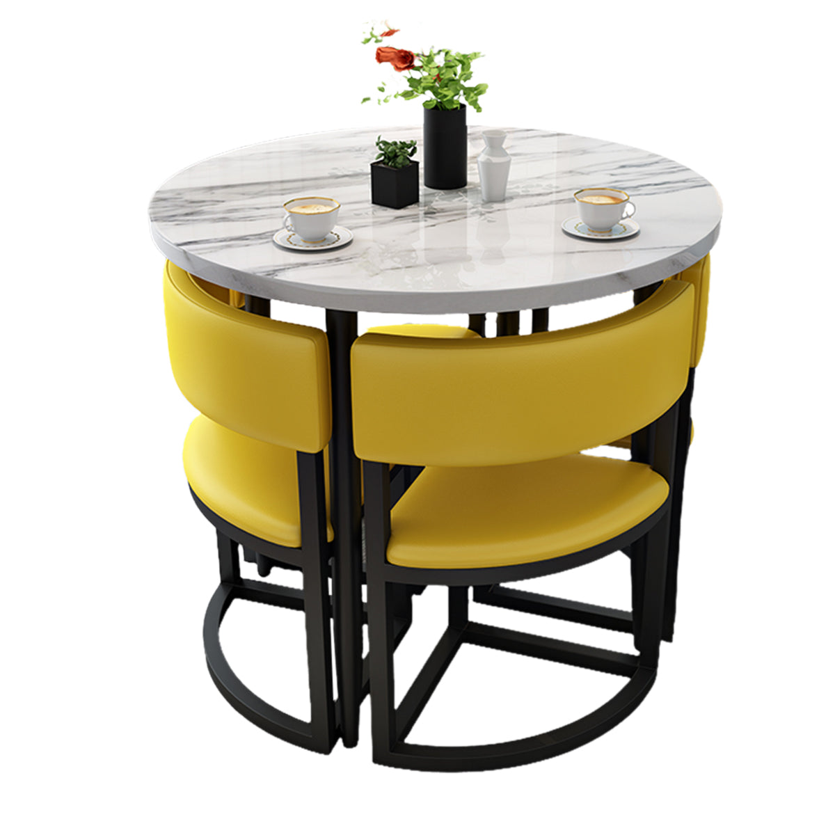 Compact 80cm Office Breakroom Set - Nesting Table and Chairs - ANZHAP JDZH-2021 Main picture 37