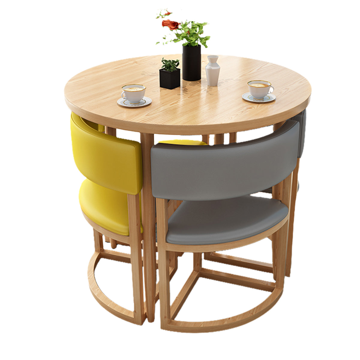 Compact 80cm Office Breakroom Set - Nesting Table and Chairs - ANZHAP JDZH-2021 Main picture 39