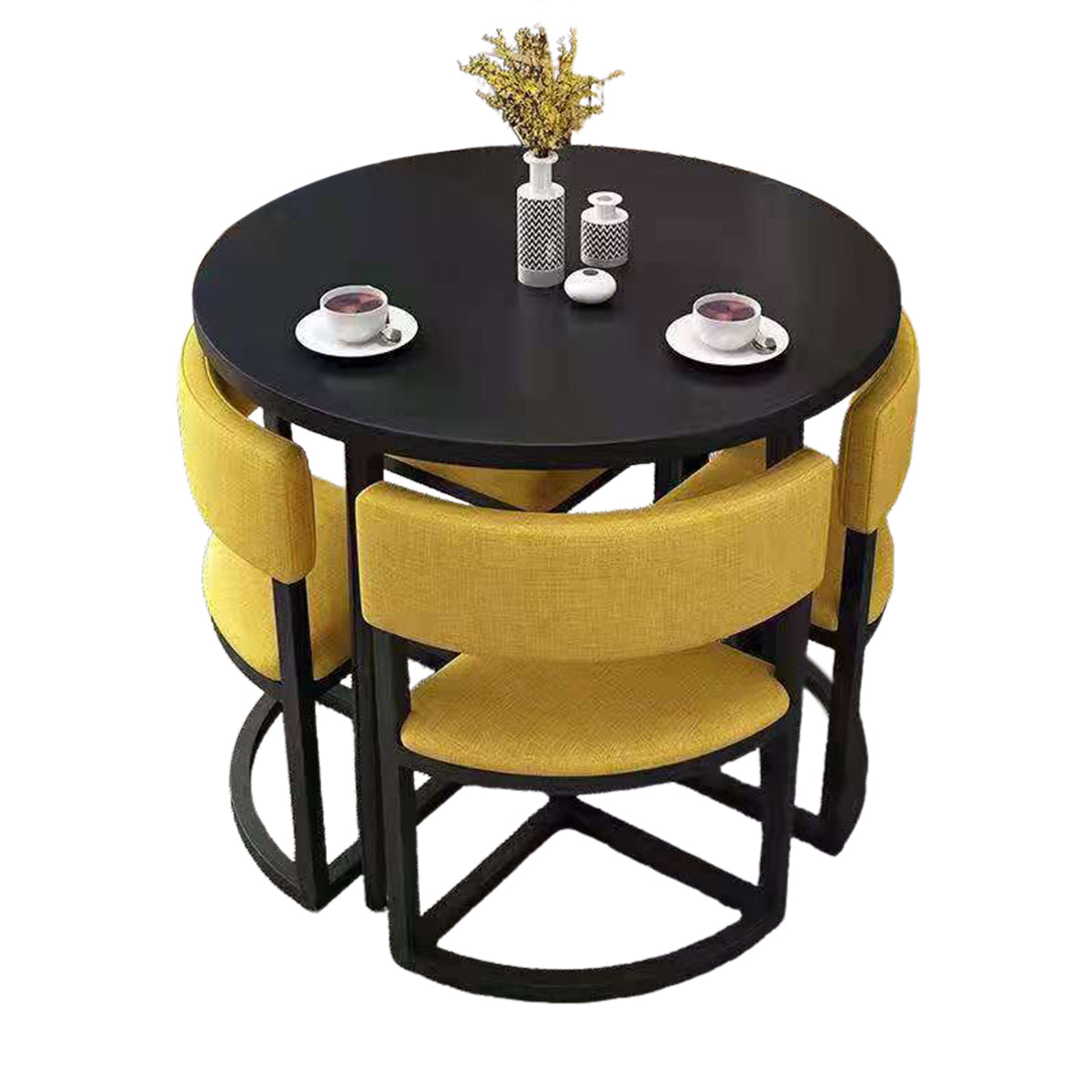 Compact 80cm Office Breakroom Set - Nesting Table and Chairs - ANZHAP JDZH-2021 Main picture 41