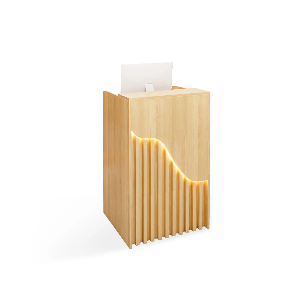 Comptoir de Réception Compact pour Petits Magasins Lattes de Bois |ANZHAP