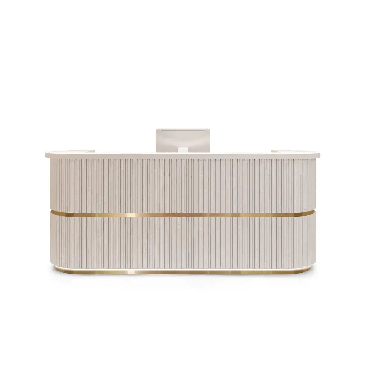 Curved Fluted Welcome Desk for Modern Shops Affordable Luxury Look ANZHAP-JDT-7190-mainpictures 1