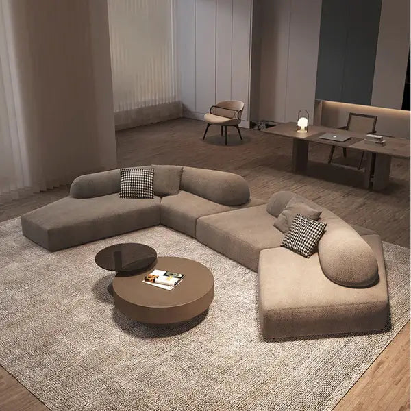 Curved Office Reception Sofa Large Lobby Welcome Couch ANZHAP-BSF-2018-mainpictures 47