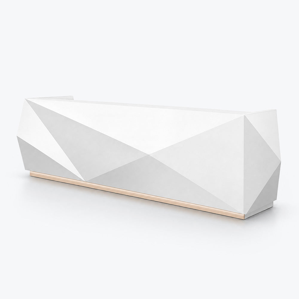 Curved Reception Counter for Modern Professional Workspaces