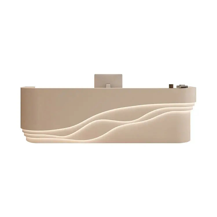 Curved White LED Welcome Desk Modern Reception Area Front Counter ANZHAP- JDT-7118-mainpictures 2