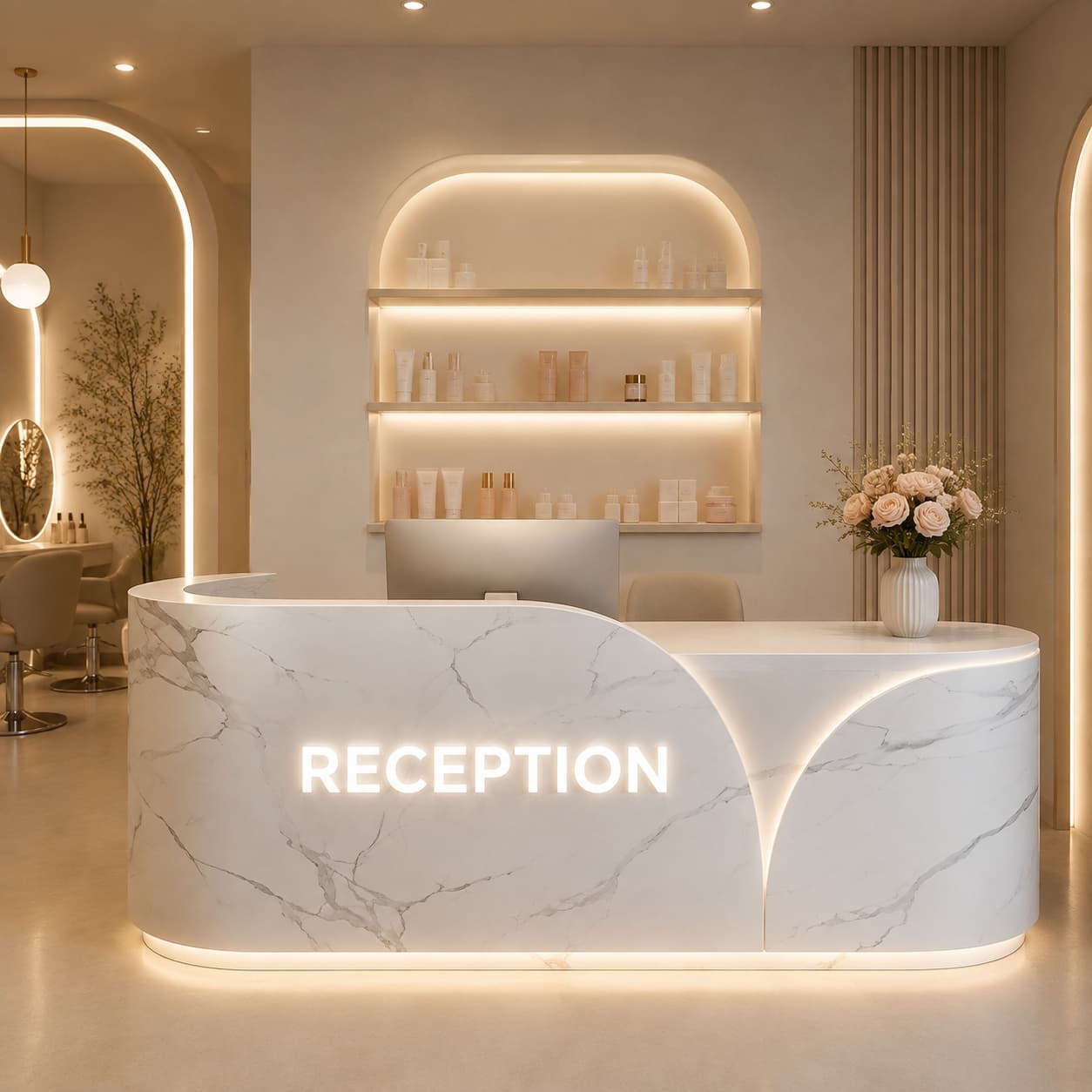 Custom Mini LED Channel Letter Logo for Reception Desk-3