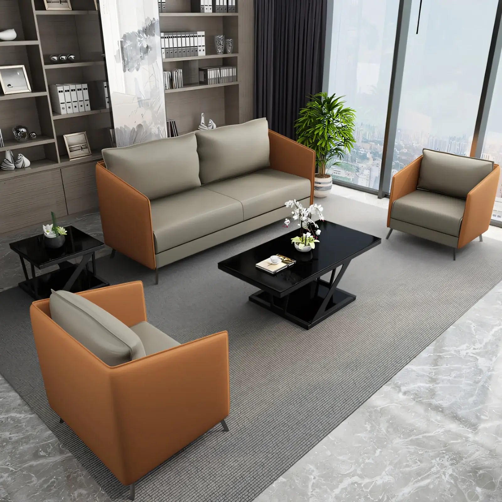 Executive Office Sofa Chair Small Leather Armchair ANZHAP-BGSF-104-mainpictures 2