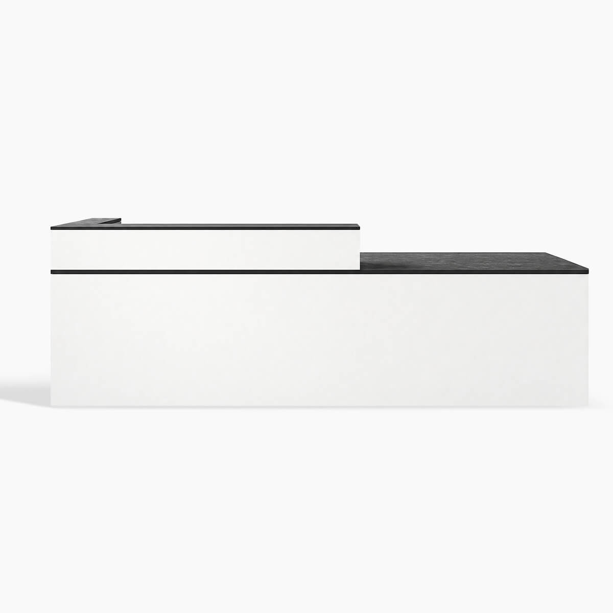 Comptoir d'accueil ergonomique en L pour bureau