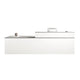 L160*l61*H99cm / Blanc + Gris / Dans Vue Latérale Gauche Plus Haute