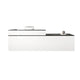 L180*L61*H99cm / Blanc+Noir / Dans la vue latérale droite supérieure