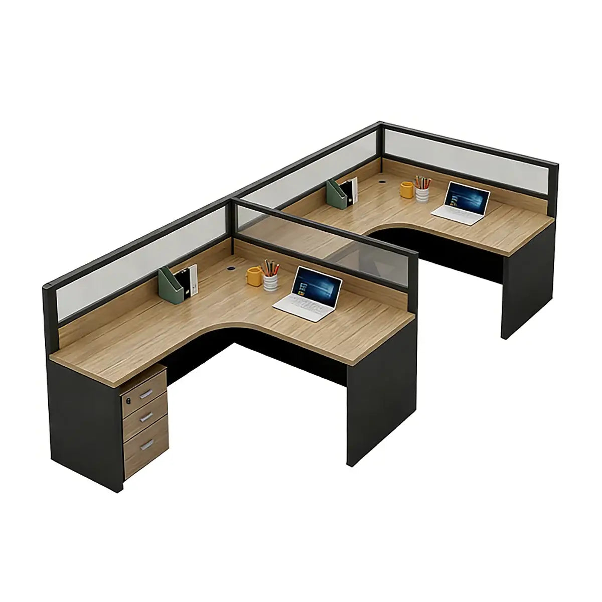 L-Shaped Shared Office Desk - Professional Workstation ANZHAP-YGZ-744-mainpictures 18