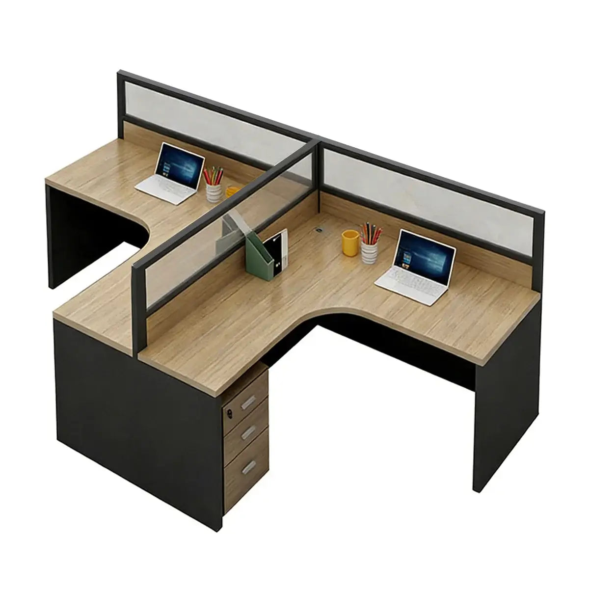 L-Shaped Shared Office Desk - Professional Workstation ANZHAP-YGZ-744-mainpictures 19