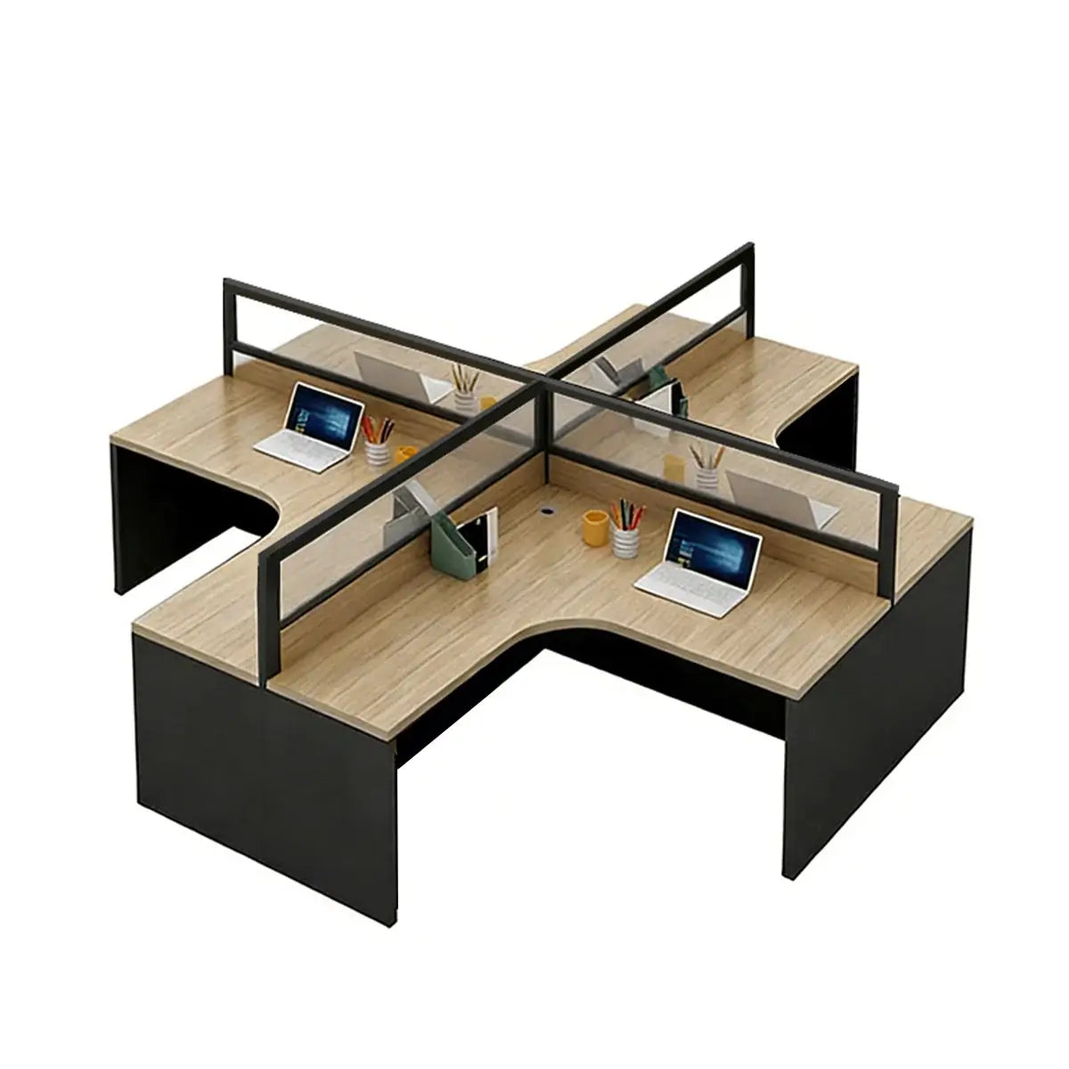 L-Shaped Shared Office Desk - Professional Workstation ANZHAP-YGZ-744-mainpictures 2