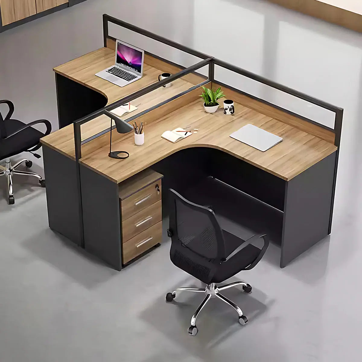 L-Shaped Shared Office Desk - Professional Workstation ANZHAP-YGZ-744-mainpictures 27