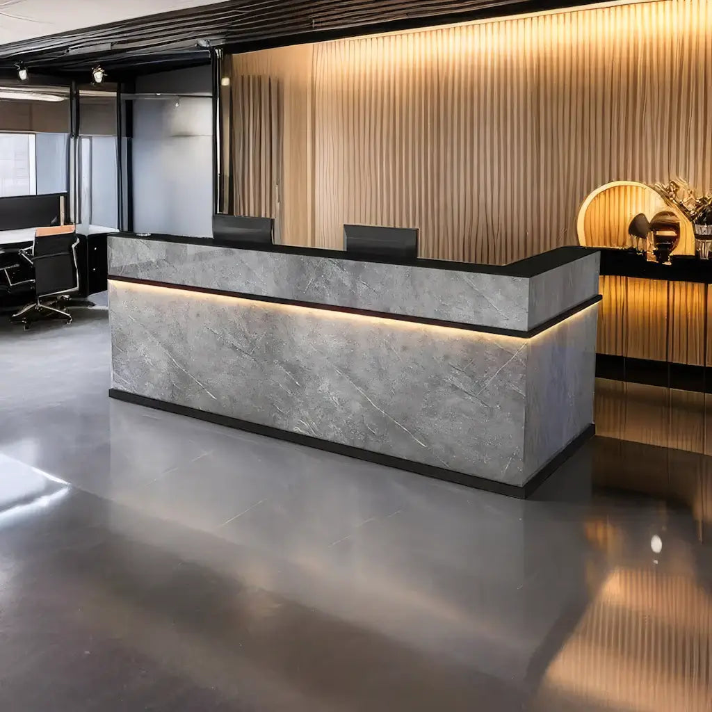 LED Business Reception Desk Checkout Counter Marble Retail Desk ANZHAP-JDT-1049-mianpictures 3