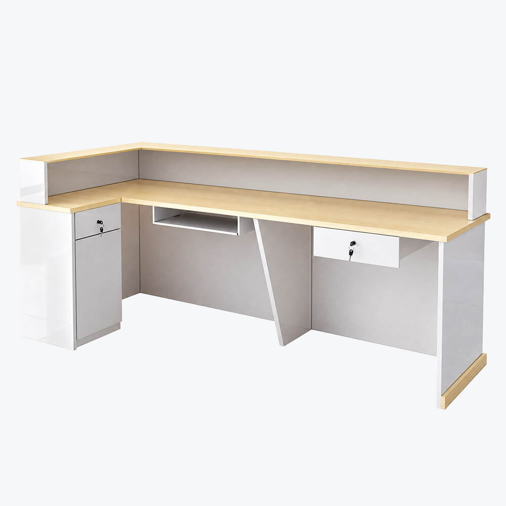 LED Business Reception Desk Checkout Counter Marble Retail Desk JDT-1049-mainpictures