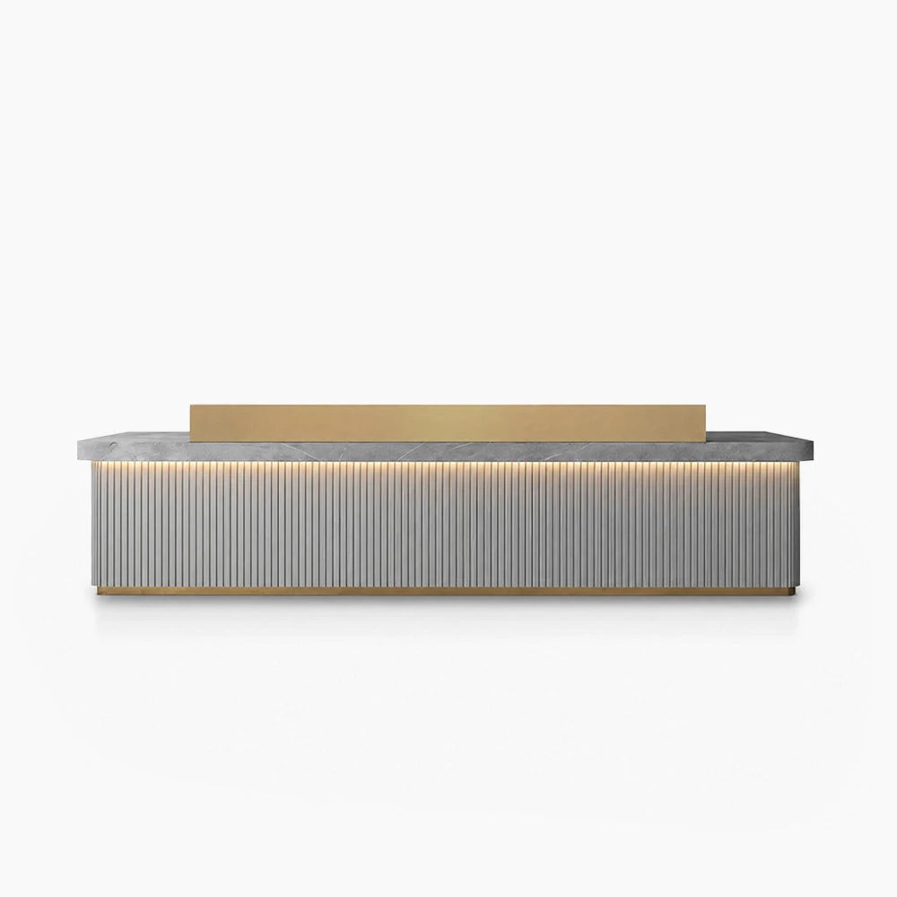 Large Fully Assembled Reception Counter Modern White LED Front Desk ANZHAP- JDT-7162-mainpictures 1