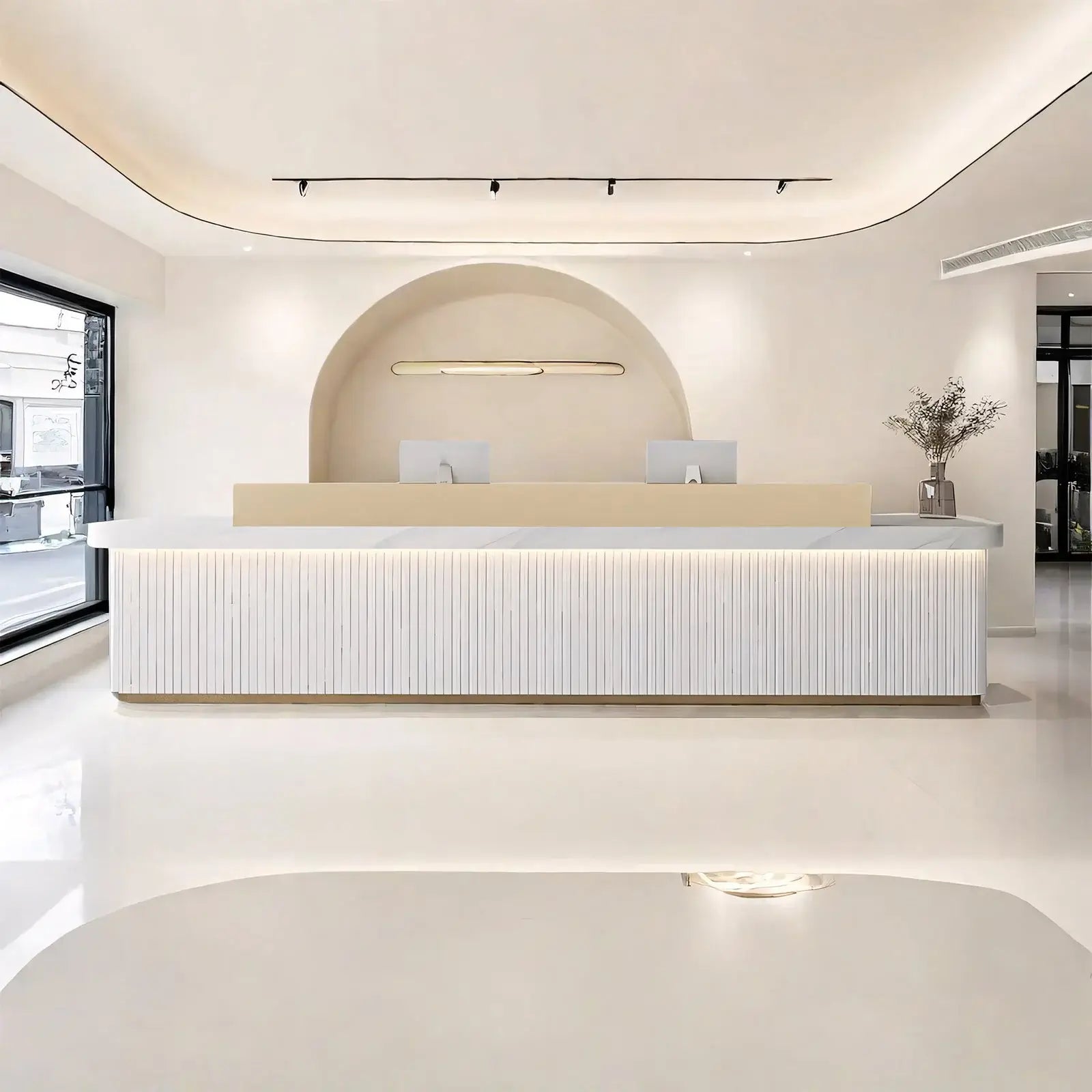 Large Fully Assembled Reception Counter Modern White LED Front Desk ANZHAP- JDT-7162-mainpictures 10