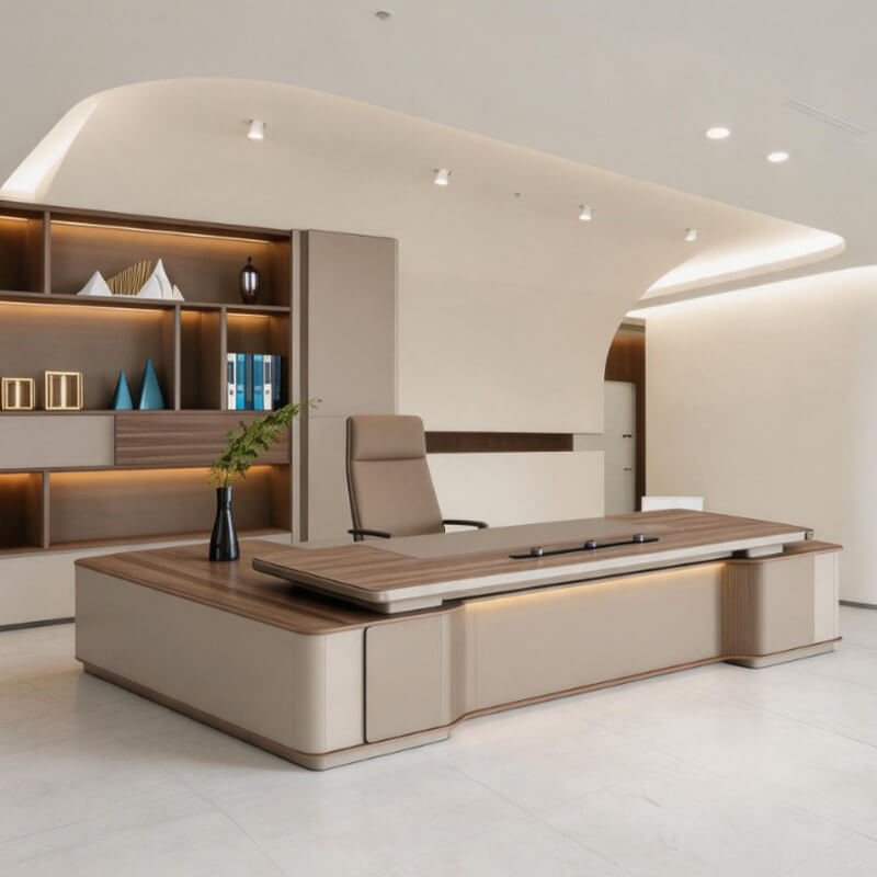 Luxury L-Shaped Executive Desk - Modern CEO Office Workstation ANZHAP-LBZ-2063-mainpictures 11