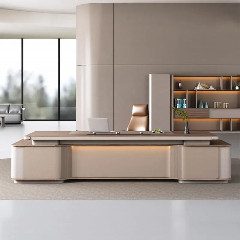 Luxury L-Shaped Executive Desk - Modern CEO Office Workstation ANZHAP-LBZ-2063-mainpictures 1