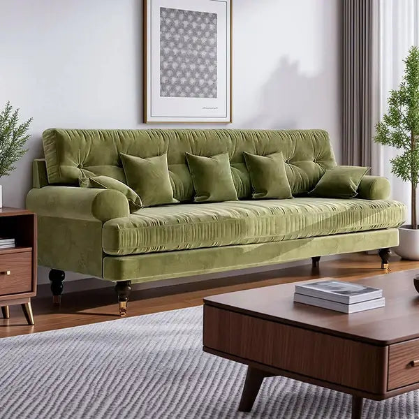 Mid Century Modern Velvet Sofa 3-Seater Lounge Couch ANZHAP-BSF-14-mainpictures 16