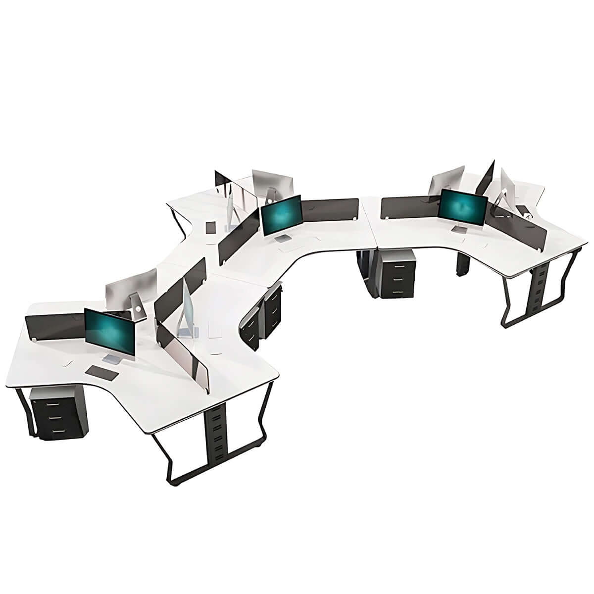 Minimalist Scandi Office Workstation for Creative Agencies - ANZHAP BGZ-015 Main image 26