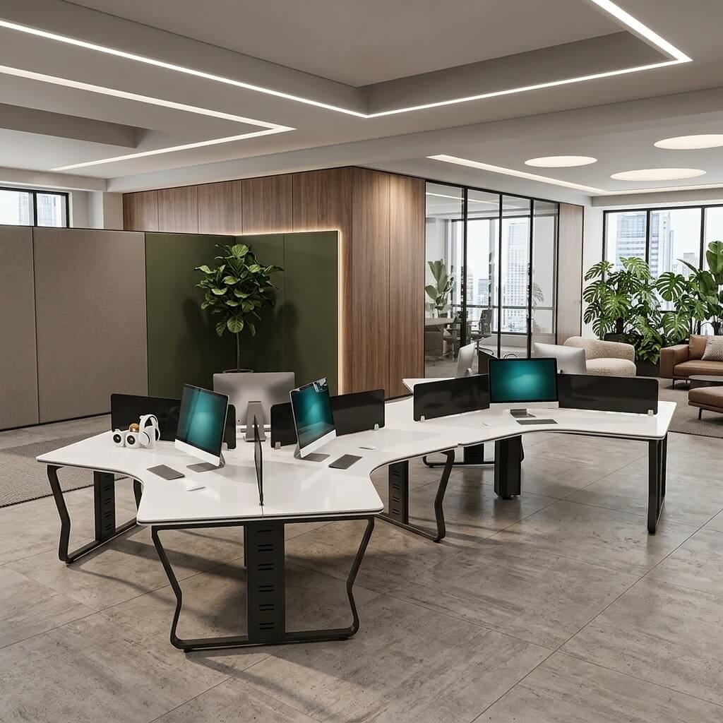 Minimalist Scandi Office Workstation for Creative Agencies - ANZHAP BGZ-015 Main image 13