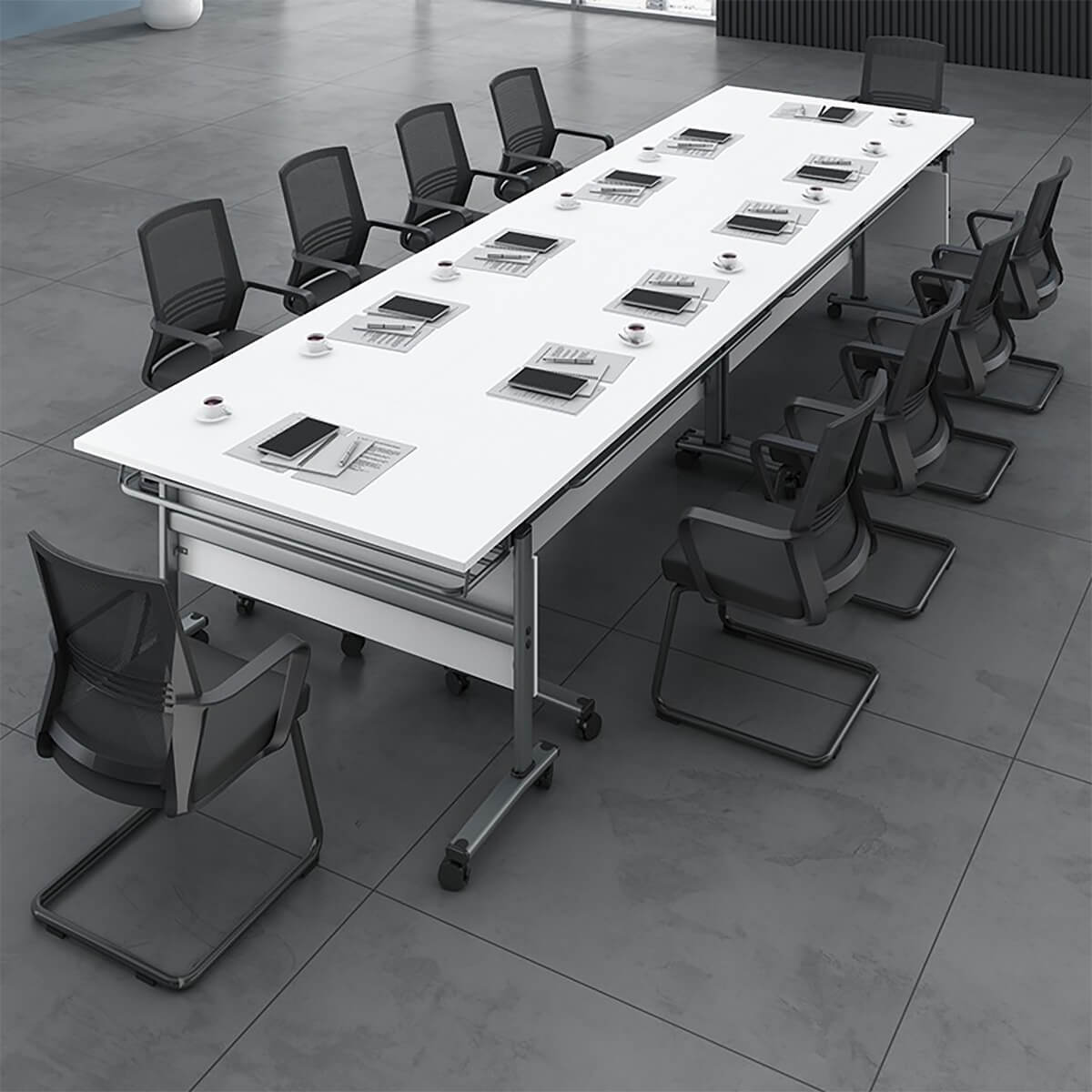 Mobile Modular Meeting Table for Team Discussion Workshops - ANZHAP HYZ-2031 Main picture 4