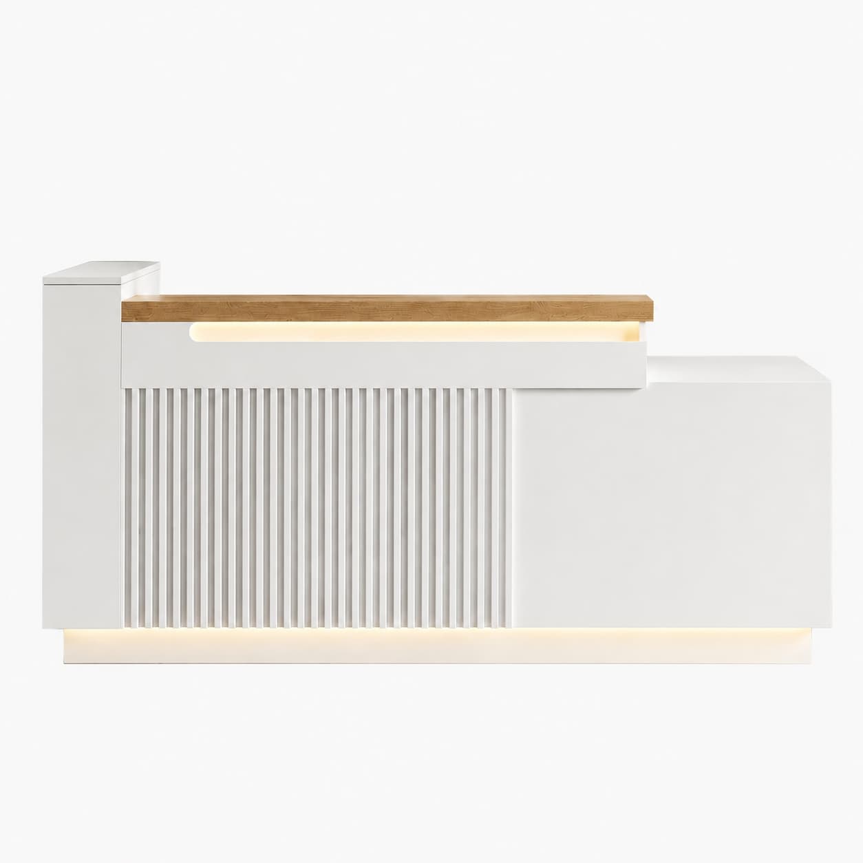 Comptoir d'accueil moderne pour bureau avec éclairage LED