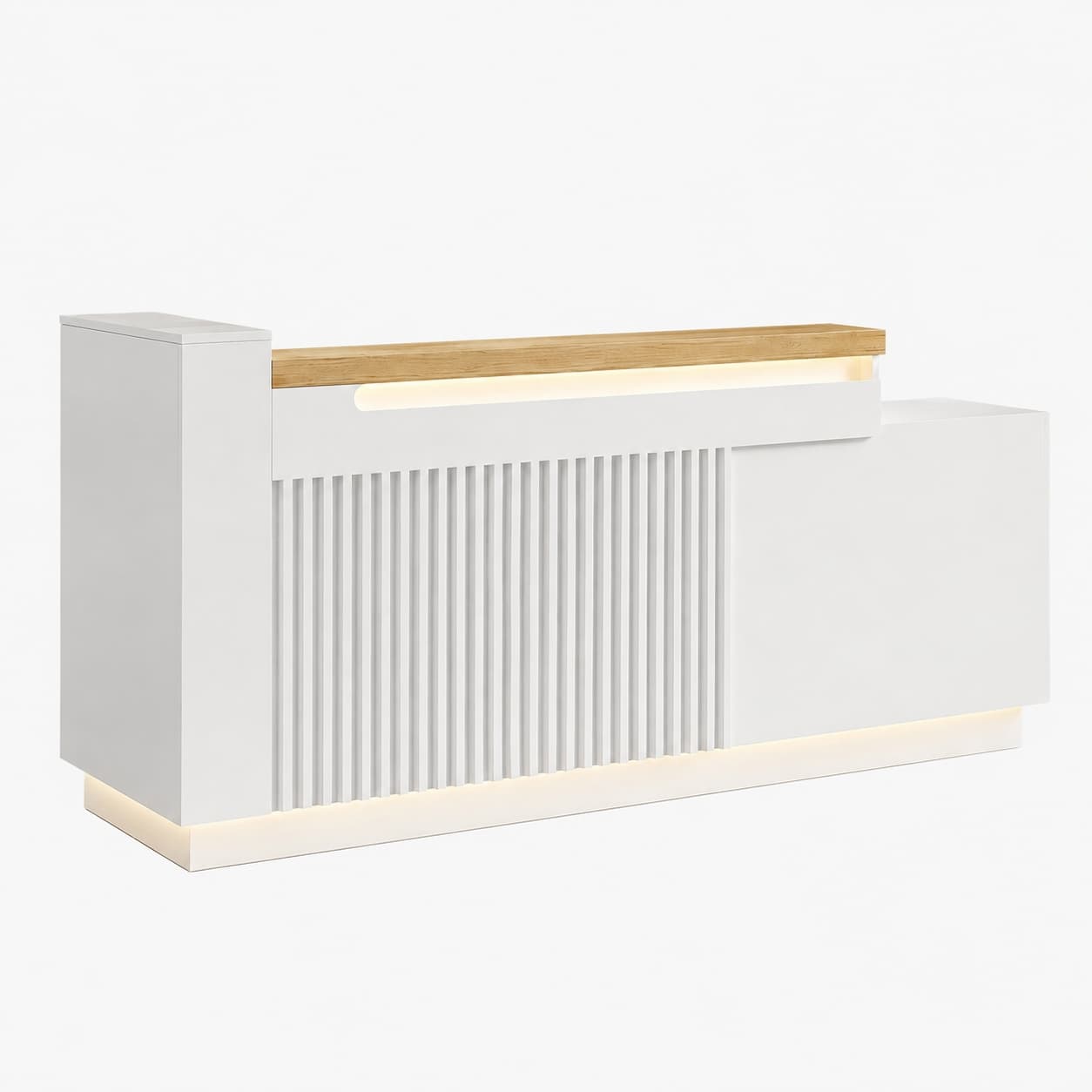 Comptoir d'accueil moderne pour bureau avec éclairage LED