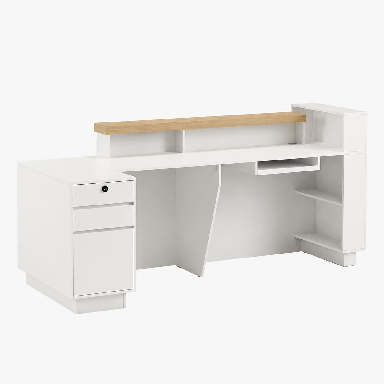 Comptoir d'accueil moderne pour bureau avec éclairage LED