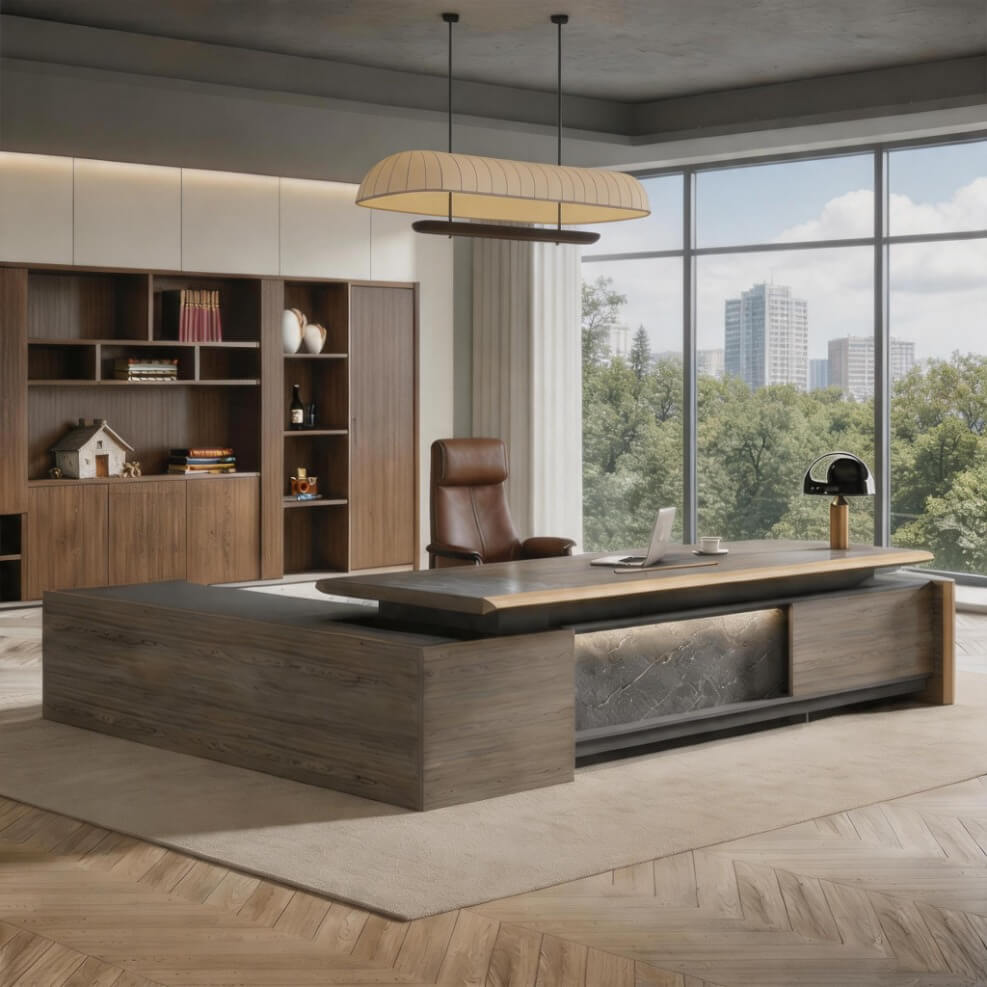 Modern CEO Office Table - Minimalist Executive Workstation ANZHAP-LBZ-708-mianpictures1 2