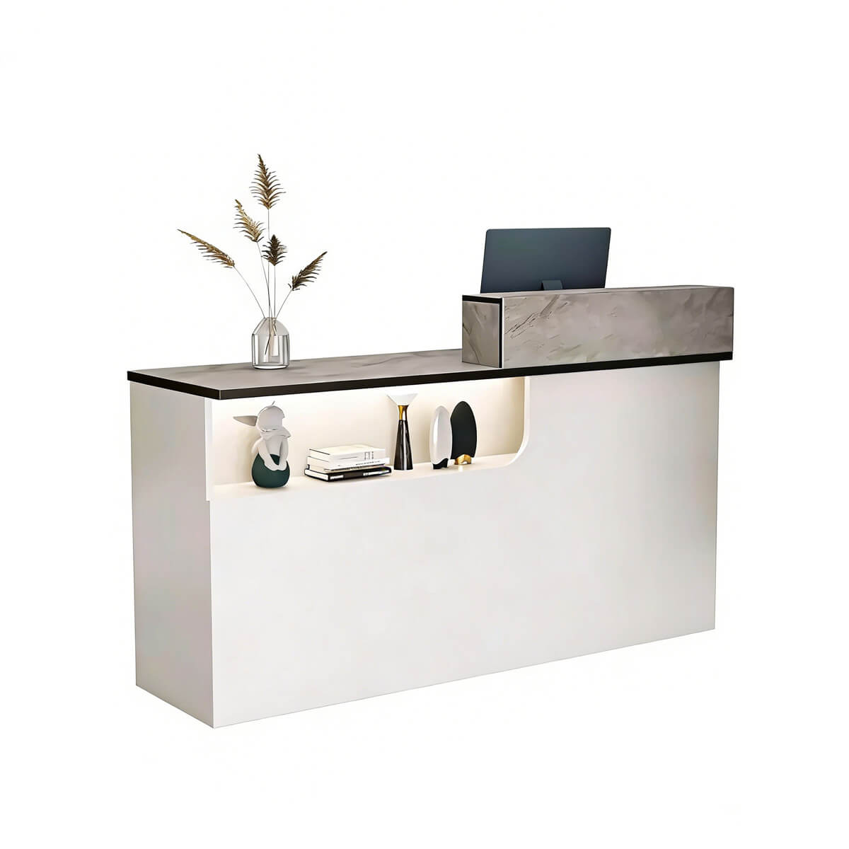 Modern Compact Reception Desk Space-Saving Welcome Counter for Beauty Salon ANZHAP-JDT-1030-mainimage s 15