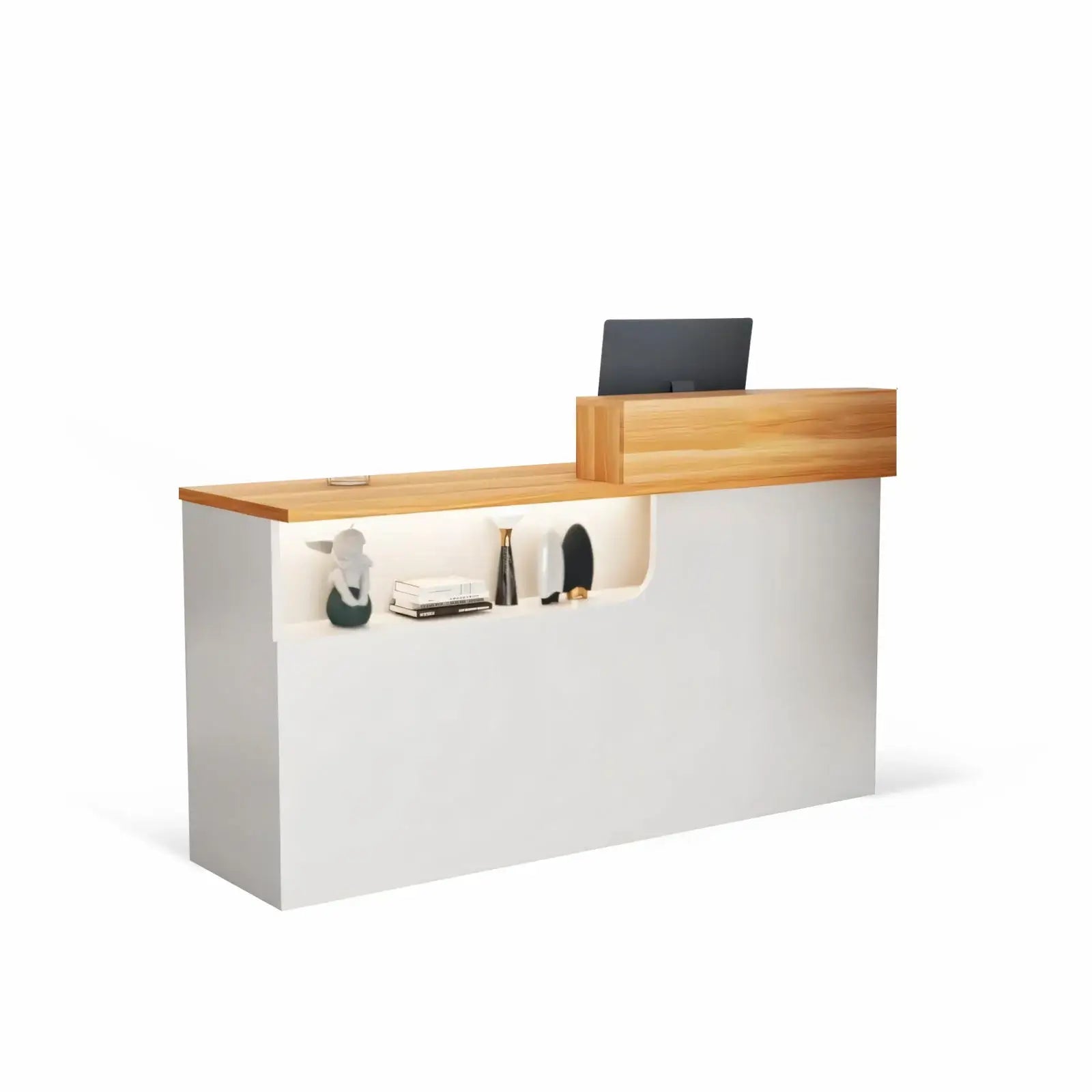 Modern Compact Reception Desk Space-Saving Welcome Counter for Beauty Salon ANZHAP-JDT-1030-mainpictures 3