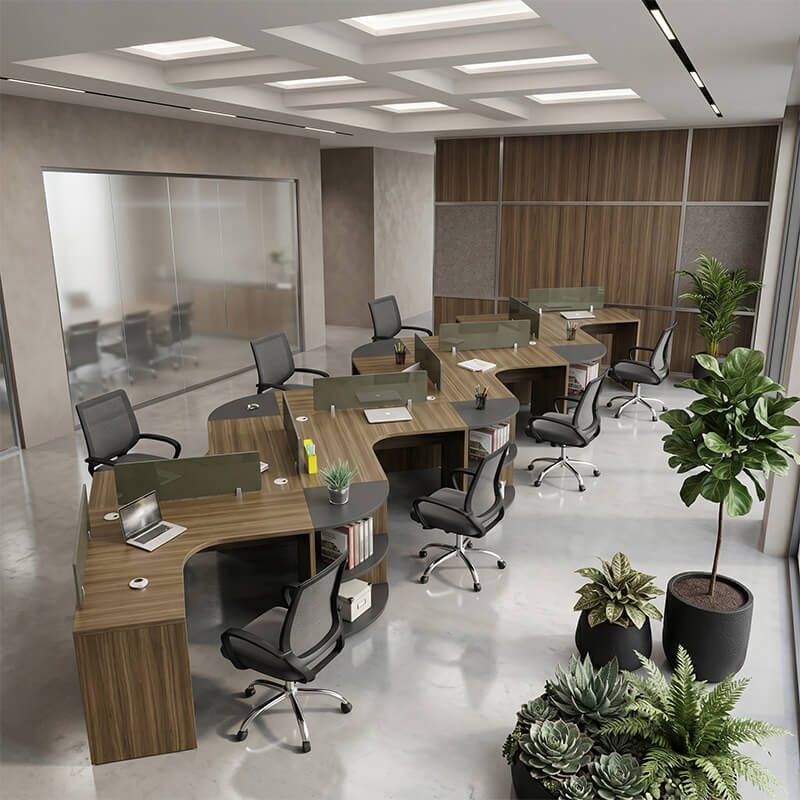 Modern Curved Adjustable Desk - Creative Agency Workstation ANZHAP- BGZ-007-mainpictures1 1