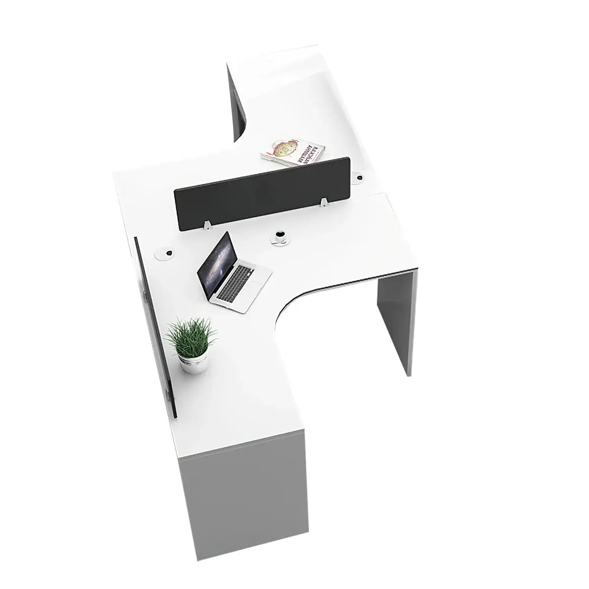 Modern Curved Adjustable Desk - Creative Agency Workstation ANZHAP- BGZ-007-mainpictures 90