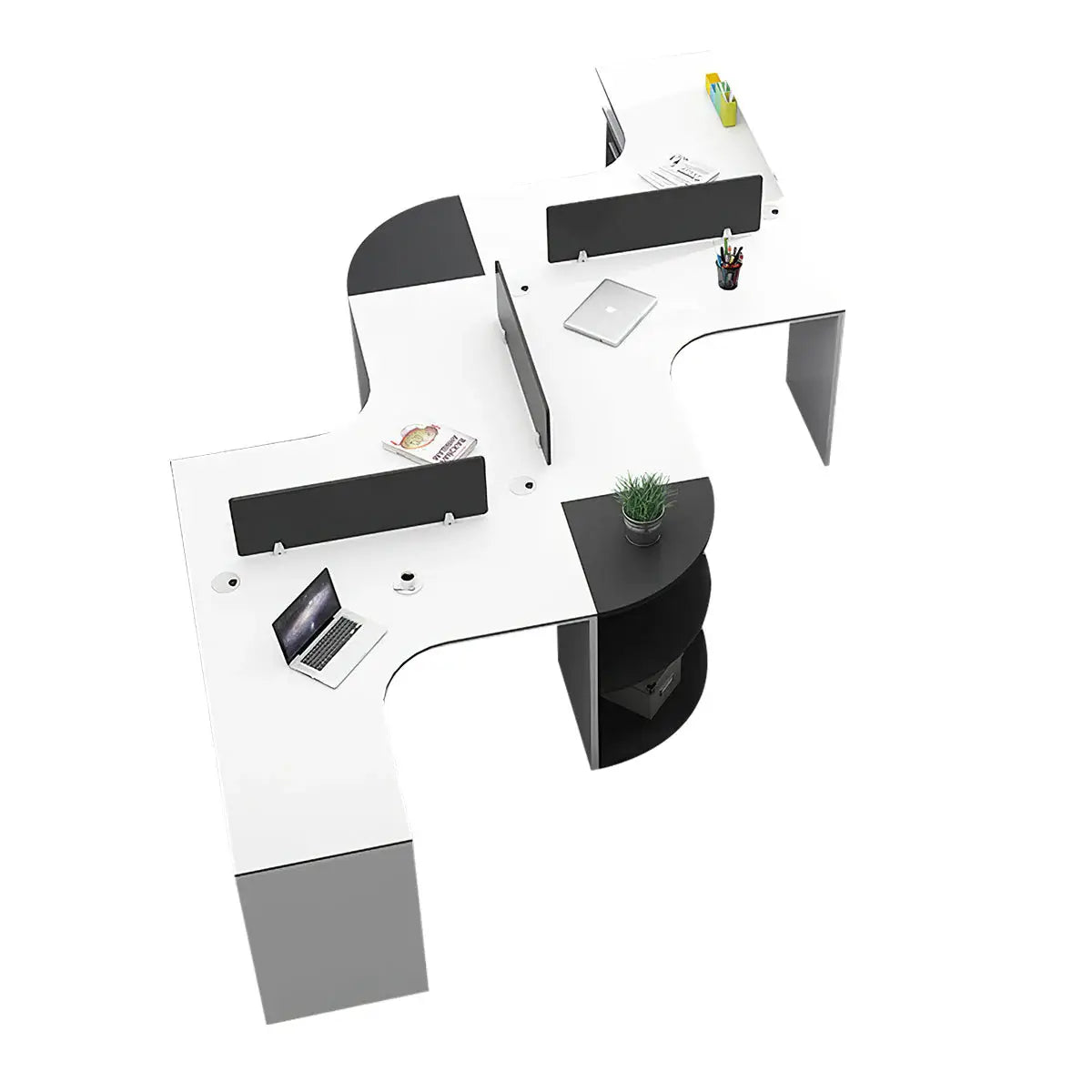 Modern Curved Adjustable Desk - Creative Agency Workstation ANZHAP- BGZ-007-mainpictures 94