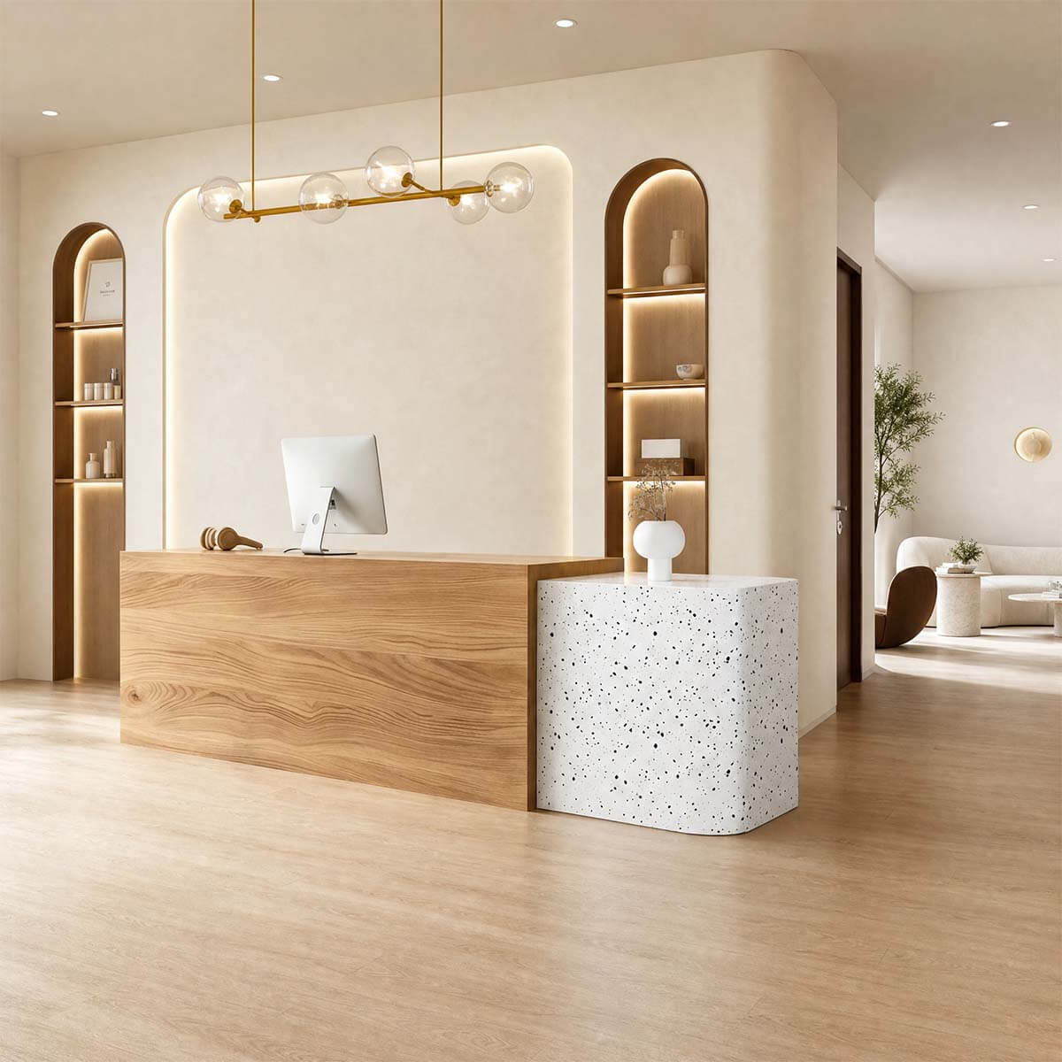 Modern Dual-Tone Reception Counter with Lockable Storage-JDT-2357-mainpictures 15